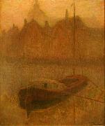 Henri Le Sidaner Boat on the Canal France oil painting artist